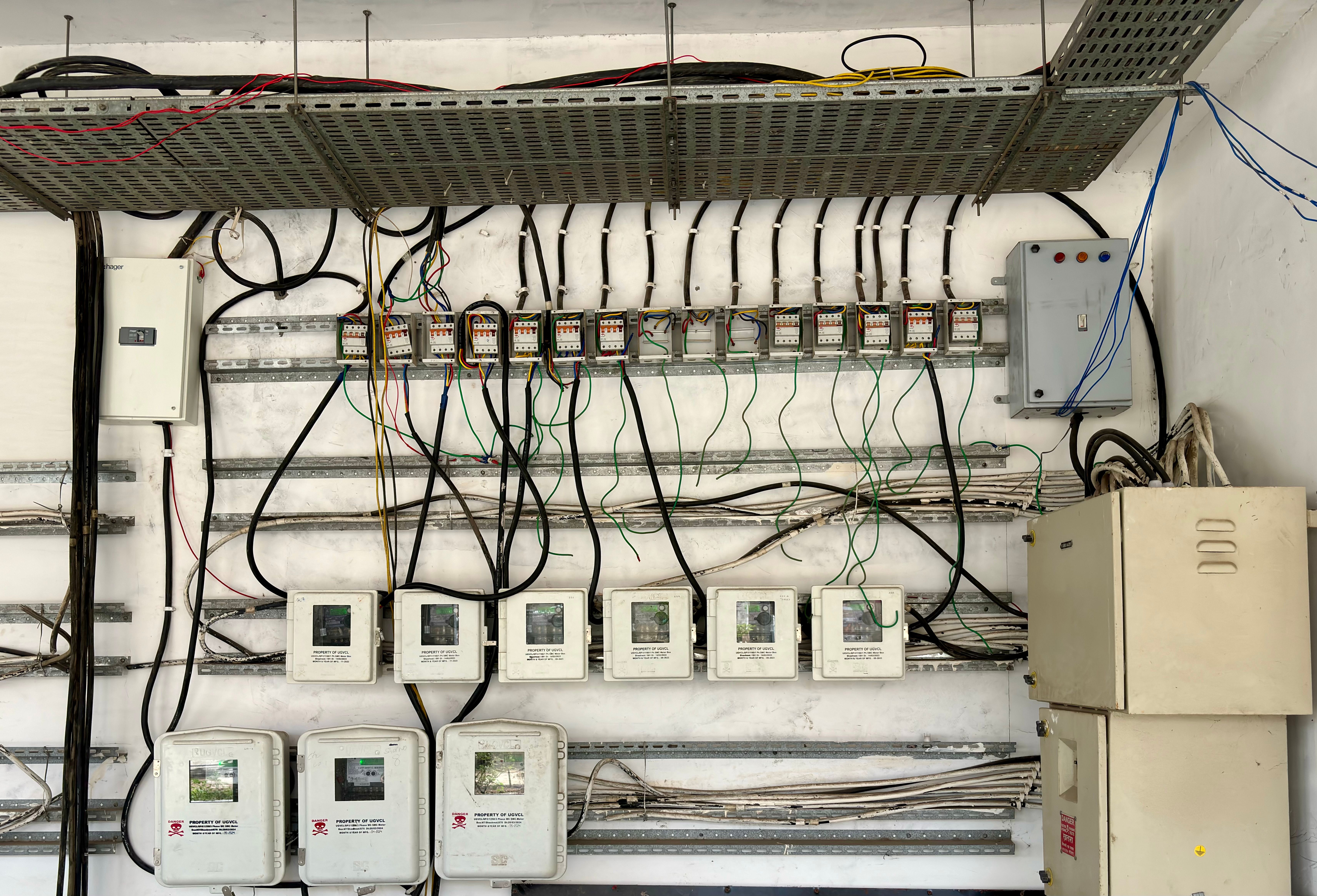 Electrical team at work